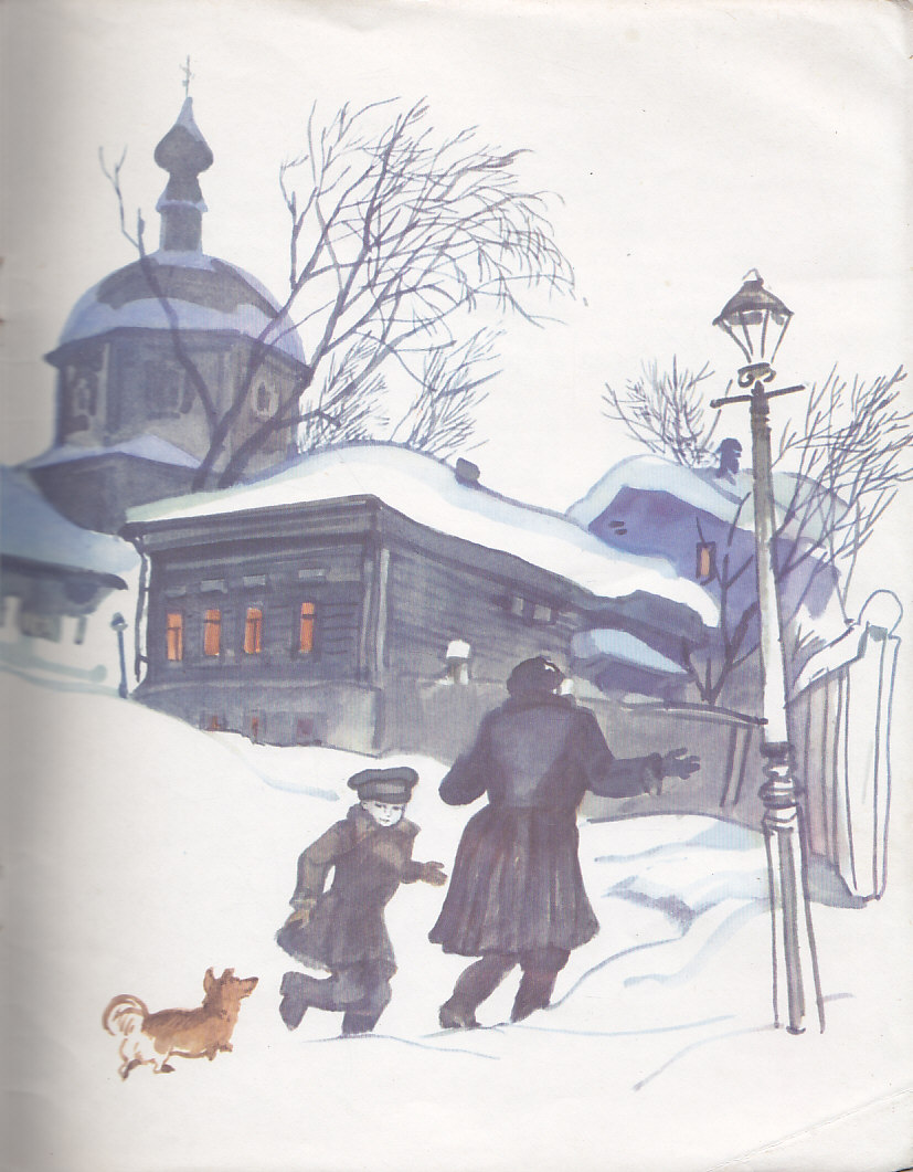 Нажмите для увеличения. Чехов, А.П. Каштанка. Иллюстрации Г. Мазурина (фото книги из фонда библиотеки)